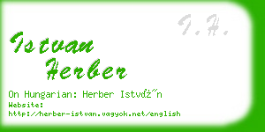 istvan herber business card